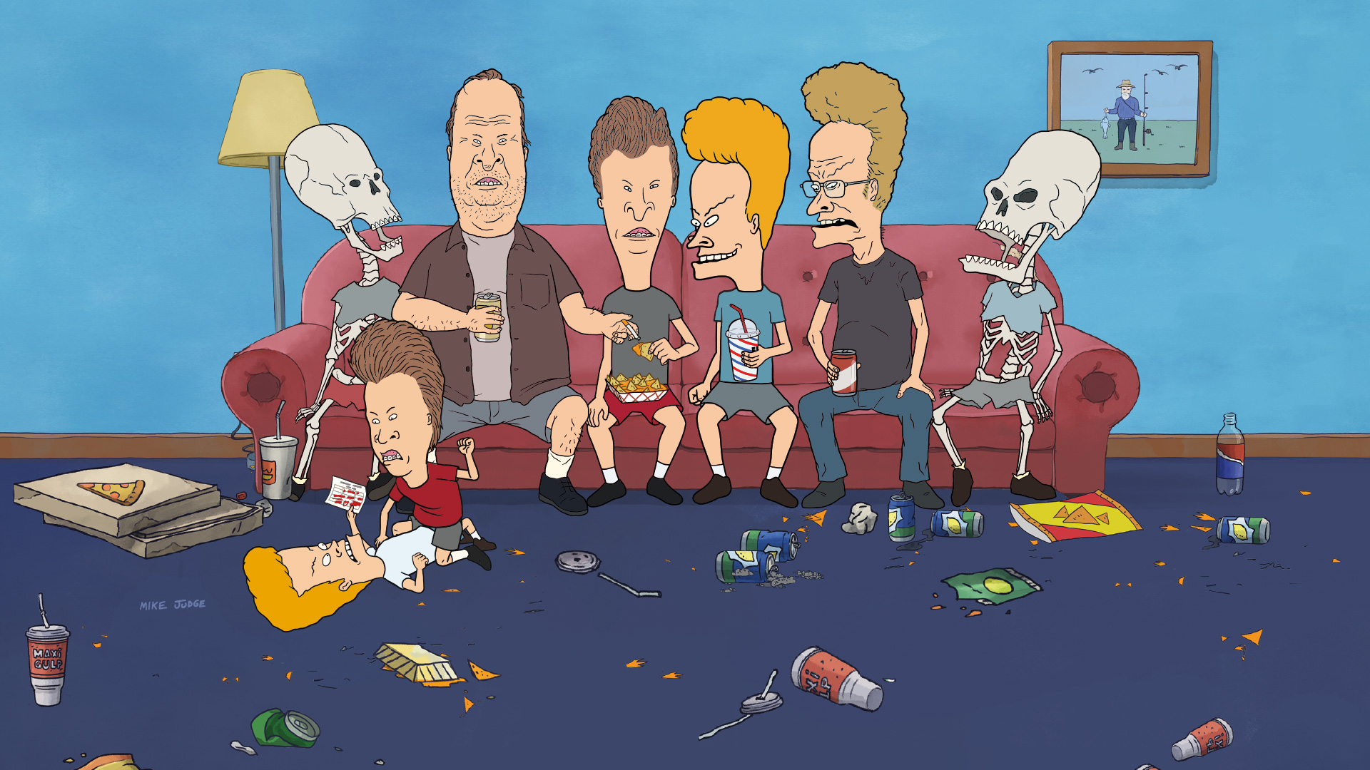 MTV Hundeleine 'Beavis Und Butt-Head' – 122 Cm Lang, 3,8 Cm Breit, Polyester, Offiziell Lizenziert